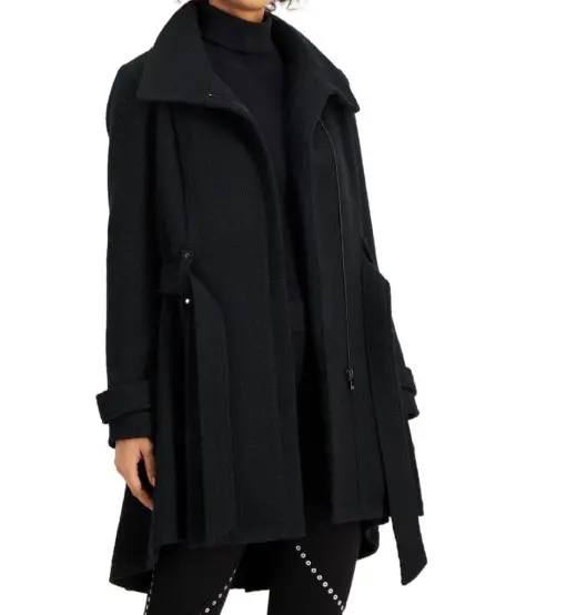 Steve Madden Juniors' Belted Skirted Coat