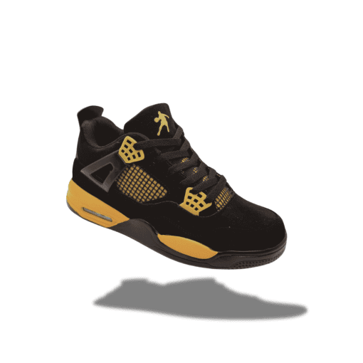 Men's Retro Basketball Sneakers – Air Cushion High-Top Athletic Shoes | Black, Yellow,