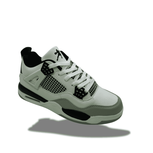 Women’s Athletic Sneakers - White with Black & Gray Accents | Stylish, Durable & All-Day Comfort