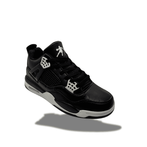 Men's  Black Retro Style Sneakers - Classic Design with Cushioned Sole for All-Day Comfort