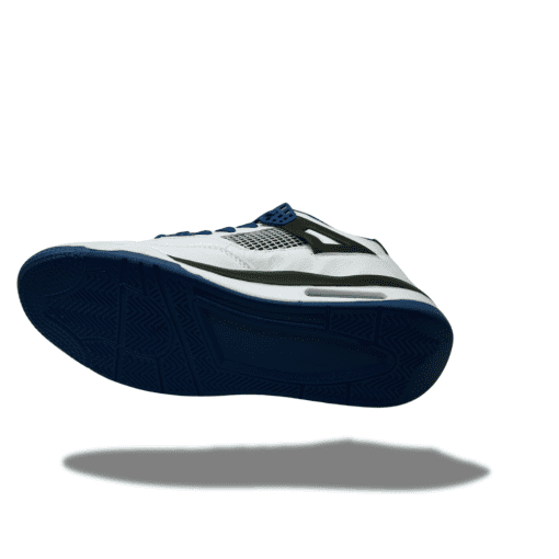 Men's White and Blue Basketball Athletic Sneakers - Comfortable, Durable, and Stylish Sports Footwear - Image 3