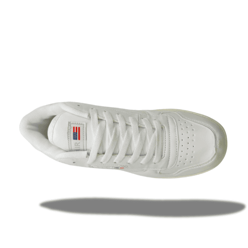 Men's Classic White Sneakers - Retro Style with Light Green Sole for Everyday Comfort - Image 2