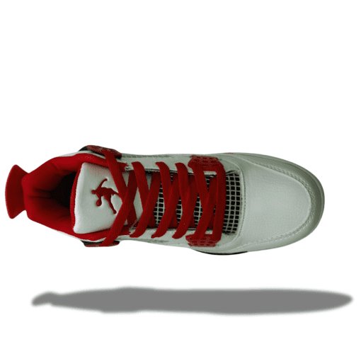 Men's Classic Red and White Athletic Sneakers with Air Cushioned Sole - Image 3