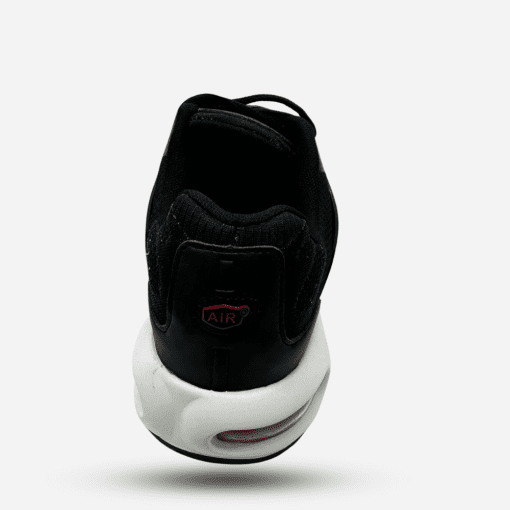 Men’s Black & White Athletic Sneakers with Red Accents - Sleek Air-Cushioned Design for Comfort and Style - Image 2