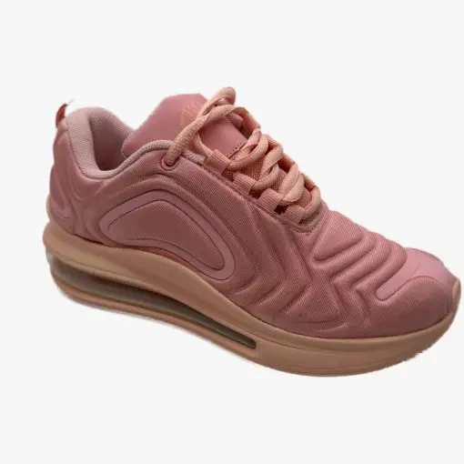 Women's Casual Athletic Sneakers with Cushioned Sole - Soft Pink Color