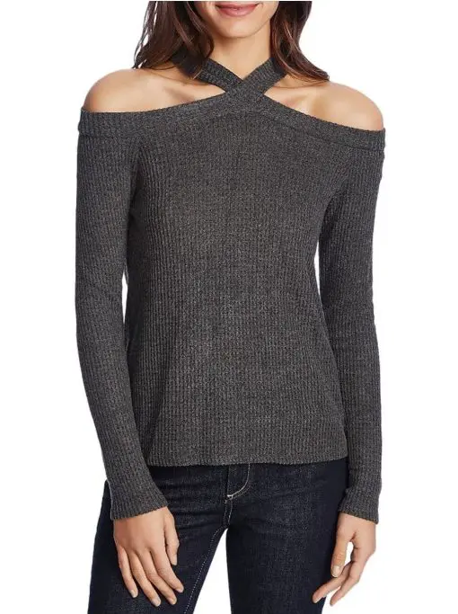 1.STATE High Neck Cold Shoulder Sweater | Bloomingdale's XL