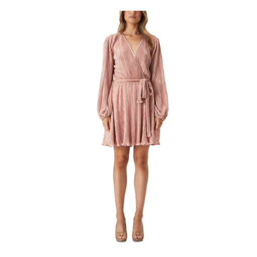 Bardot Womens Bellissa Pleat Dress Blush 4 - Image 2