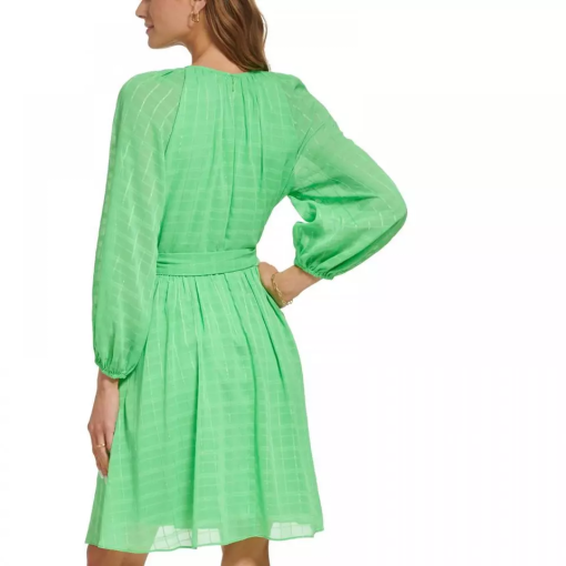 DKNY Womens Keyhole-Neck Balloon-S Island Green 4 - Image 3