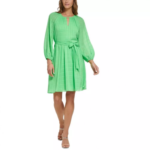 DKNY Womens Keyhole-Neck Balloon-S Island Green 4 - Image 2