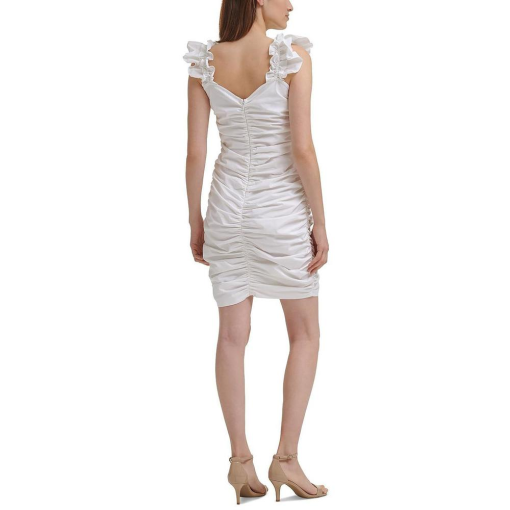 GUESS Ruched Mini Dress White 4 - Image 2