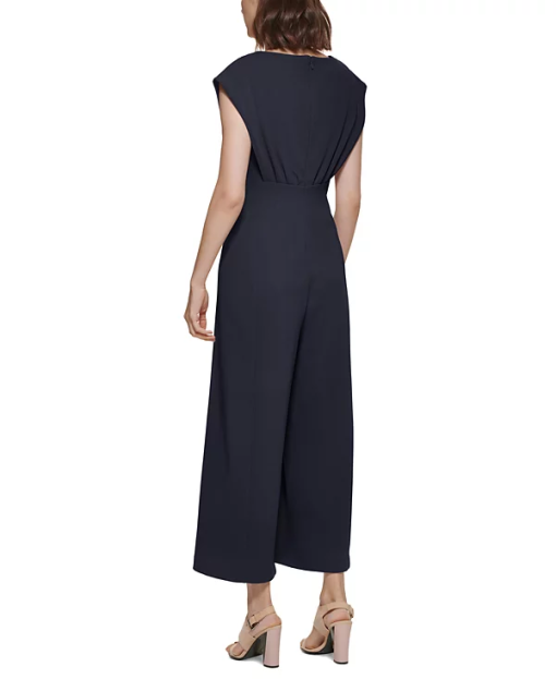 Calvin Klein Cap-Sleeve Jumpsuit Black 4 - Image 2