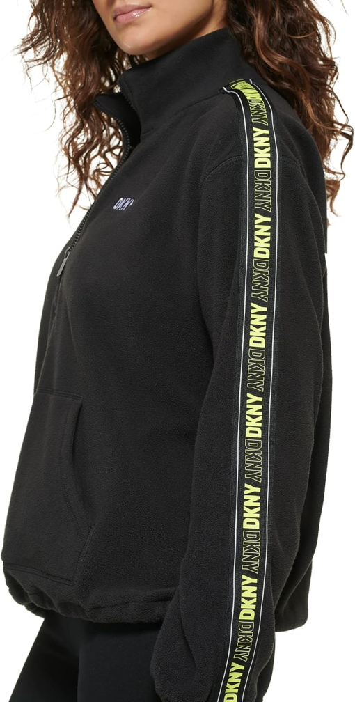 DKNY Plus Size Polar Fleece Logo-Ta Blackzest 3X - Image 4