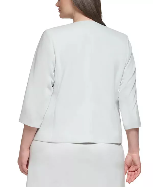 Calvin Klein Plus Size 34-Sleeve Open-Fron Galaxy 24W - Image 2