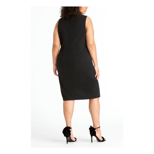 RACHEL Rachel Roy Plus Size Twisted Sheath Dress Black 24W - Image 3