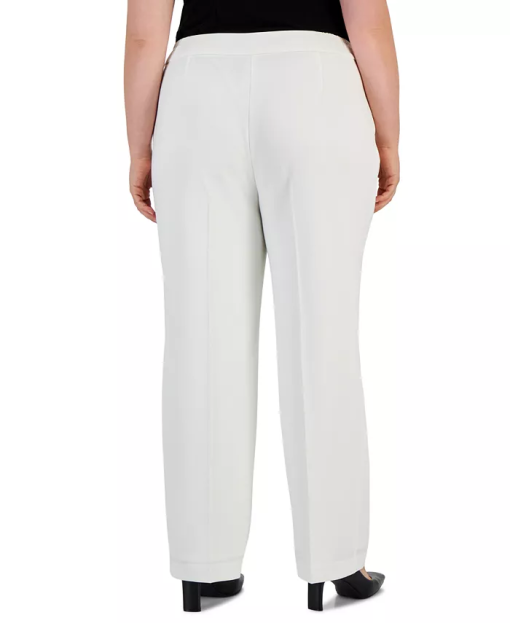 Calvin Klein Plus Size Mid-Rise Wide-Leg Pa White 20W - Image 3