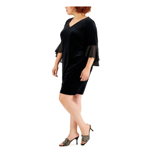 Connected Plus Size Embellished-Ruffled- BlackGold 20W - Image 4