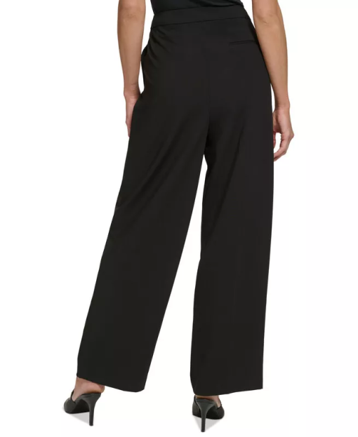 DKNY Womens Crossover Pleated Fron Black 2 - Image 3