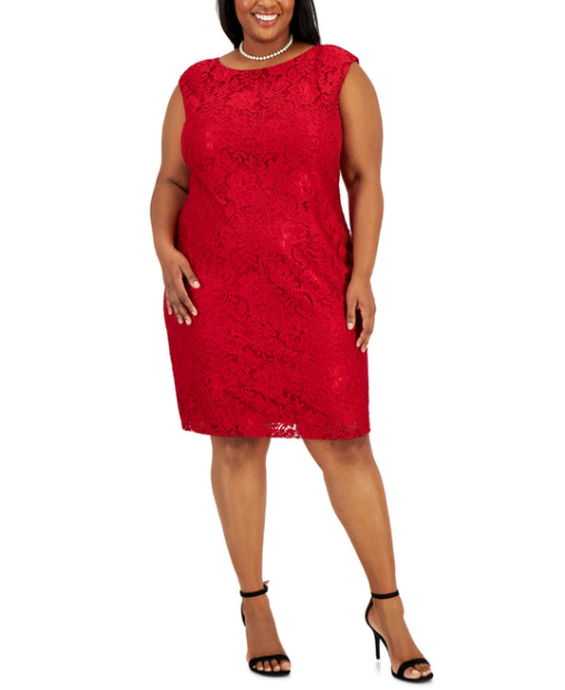 Kasper Plus Size Morgan Boat-Neck Lac Crimson 1X - Image 3