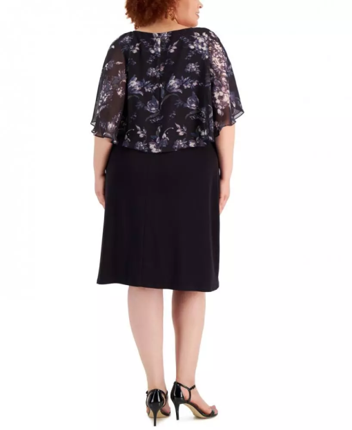 Connected Plus Size Ponte-Knit Mixed-Med Rosewood 18W - Image 4