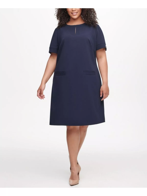 Tommy Hilfiger Plus Size Hardware-Sleeve Shif Sky Captain 18W - Image 2