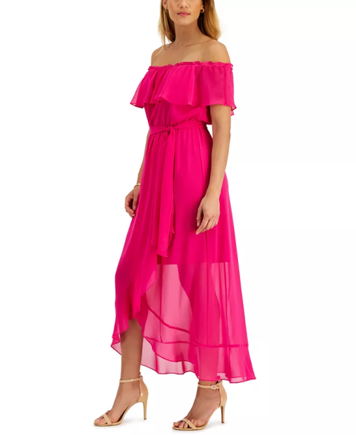 SL Fashions Ruffle Off-The-Shoulder Maxi D Azalea 18 - Image 4