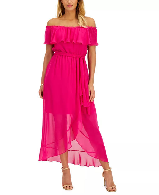 SL Fashions Ruffle Off-The-Shoulder Maxi D Azalea 18 - Image 2