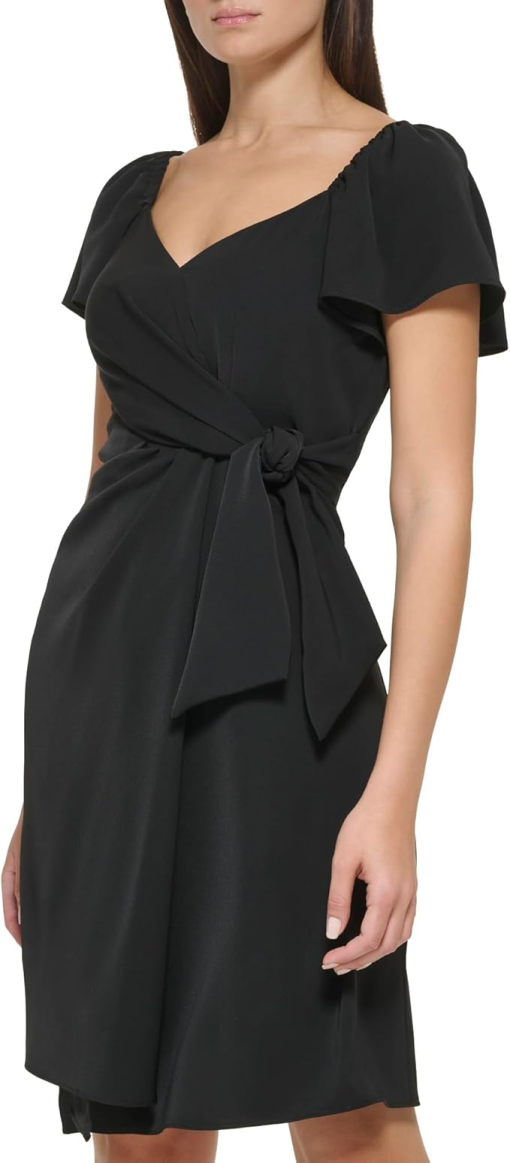 DKNY Womens Sweetheart-Neck Side-T Black 16 - Image 3