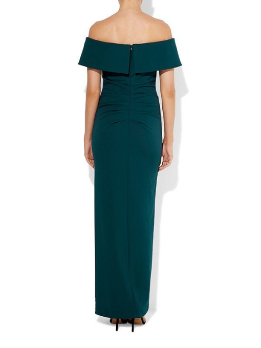 XSCAPE Off-The-Shoulder Gown Pine Green 16 - Image 3