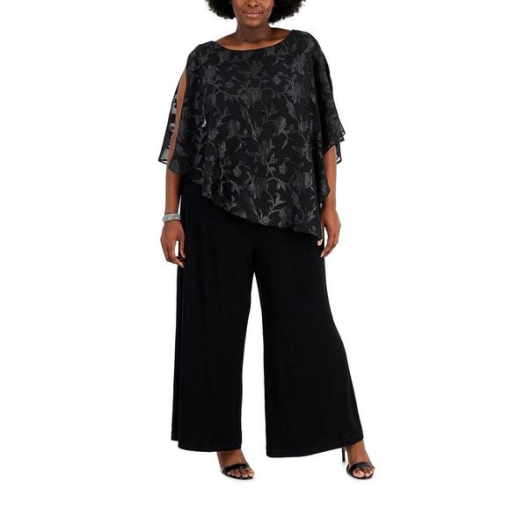 Connected Plus Size Asymmetrical Overlay Navy 14W - Image 2