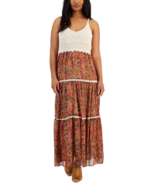 Taylor Womens Cotton Maxi Dress OysterRustic Brown 14 - Image 2