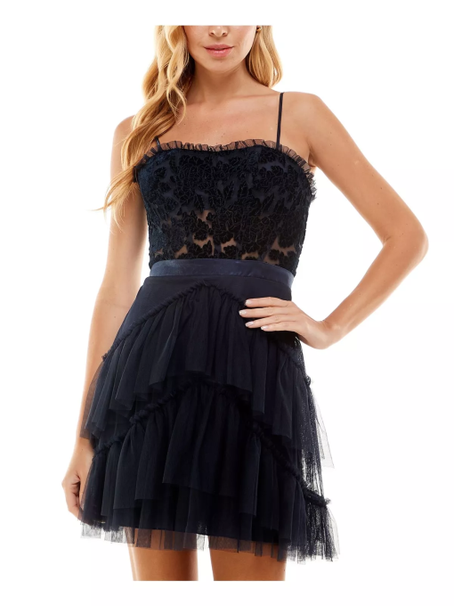 City Studios Juniors Sweetheart Fit Flar Navy 1 - Image 2