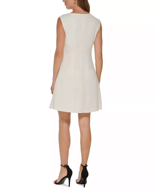 DKNY Petite Gathered Asymmetrical-N Buttercream 10P - Image 3