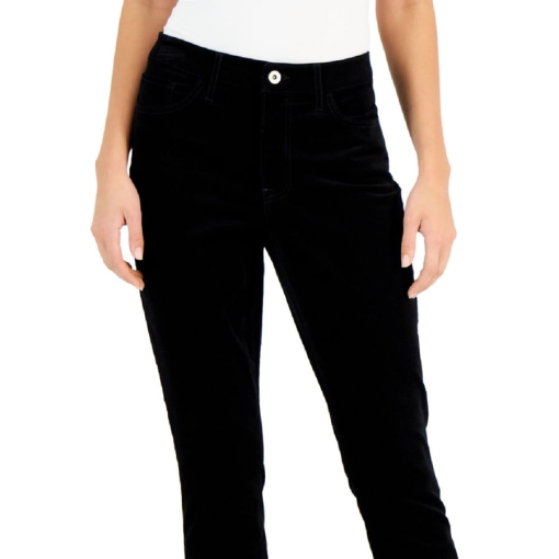 Tommy Hilfiger Womens Corduroy Skinny Ankle Black 12 - Image 3