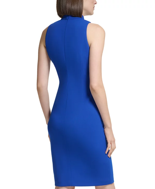 Calvin Klein Petite Keyhole Sheath Dress Regatta 0P - Image 3