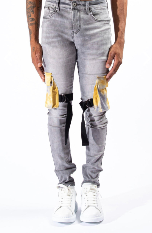 SERENADE (GREY/YELLOW CARGO JEAN ) Men's 38 - Image 2