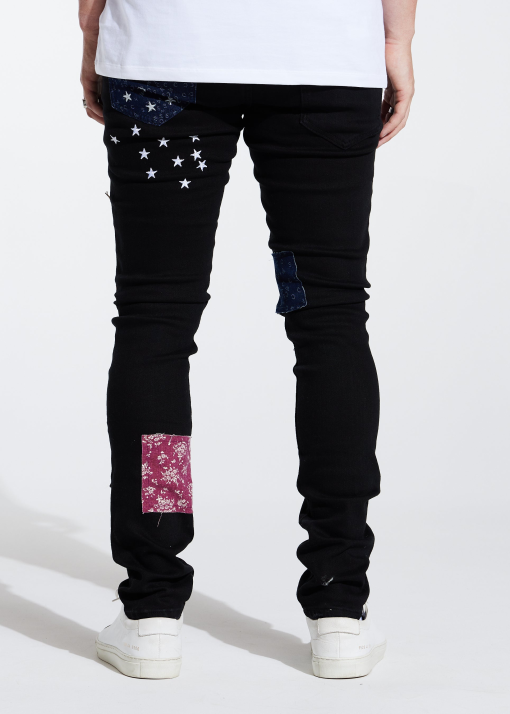 Embellish Gerard Multi Patch JeansMen Black 38 - Image 3