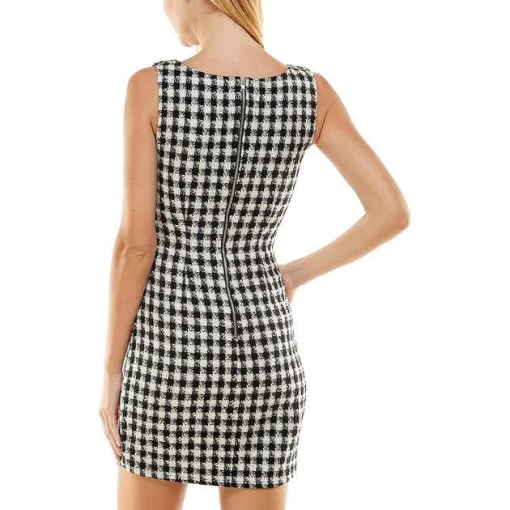 Juniors' Boucl Tweed Bodycon Dress 0 - Image 3