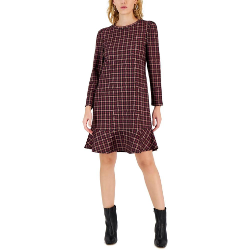 Anne Klein Womens Knit Houndstooth Shift Dress XL - Image 2