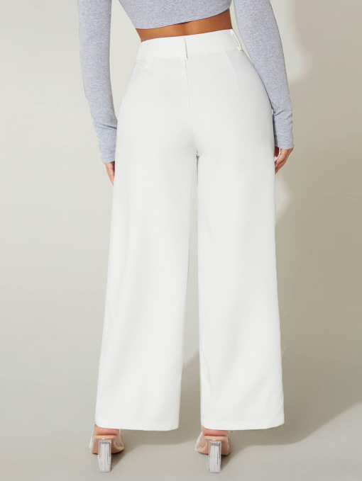 City Studio New Women's White Wide Leg Lined Cropped Pants Size 1 - Image 3