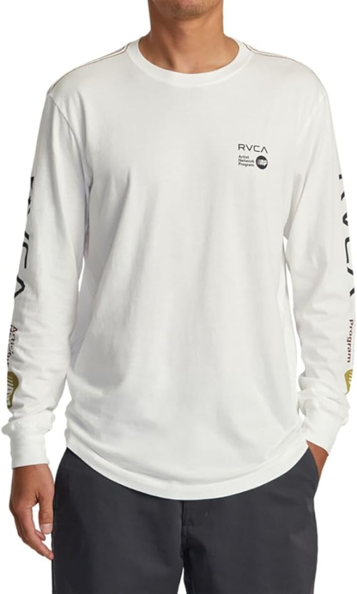 Men's Rvca Anp Long Sleeve Tee, Size Large - Ivory L - Image 2