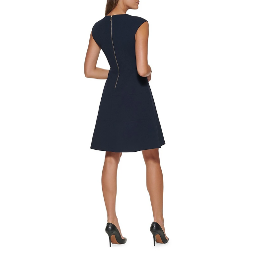 Tommy Hilfiger Women's Button Shoulder a Line Knee Length Dress - Navy - Size 16 - Image 2