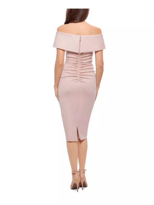 Xscape Off-the-Shoulder Sheath Dress - Blush Pink 4 - Image 2