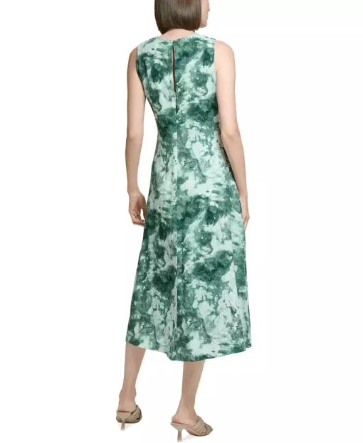 Calvin Klein Womens Cut-Out Tie-Dye MIDI Dress 6 - Image 2