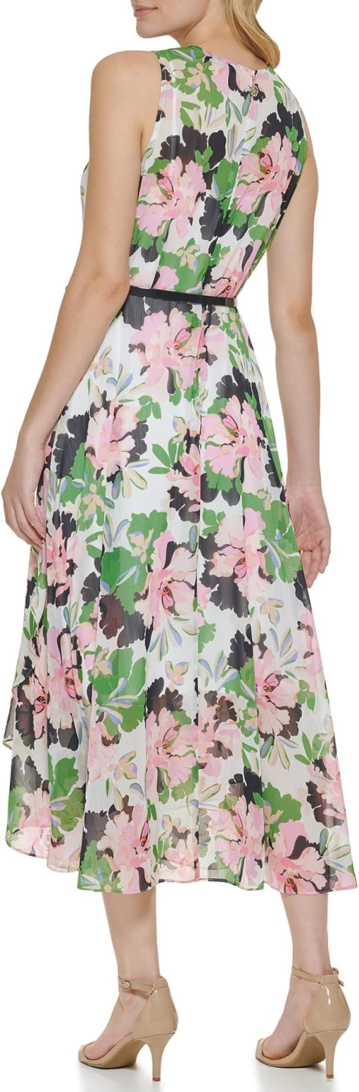 Tommy Hilfiger Women's Isla Floral Belted MIDI Dress 2 - Image 2