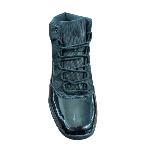 Men’s High-Top Sneakers Black Shiny Stylish Athletic Sports Sneakers - Image 3