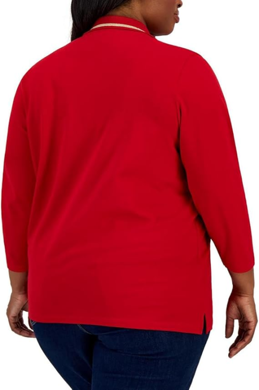 Tommy Hilfiger Plus Size Johnny-Collar Polo Shirt - Scarlet 3X - Image 3