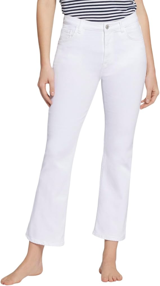 7 for All Mankind Roxanne Mid Rise Raw Hem Ankle Skinny Jeans in White Fashion 30 - Image 2