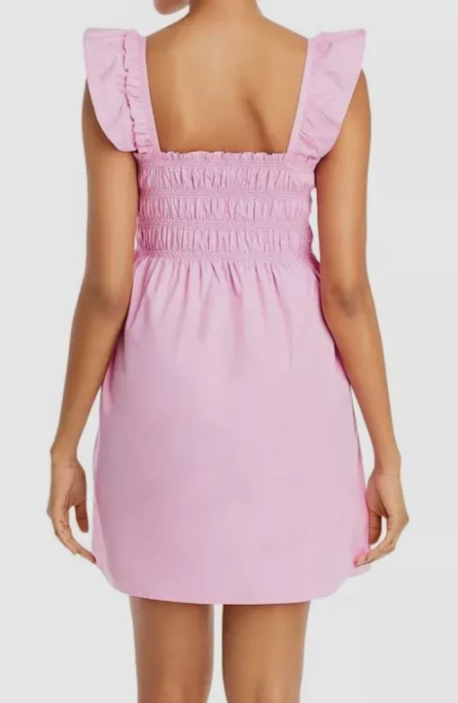 French Connection Women's Isla Cotton Poplin Mini Dress - Begonia Pink 0 - Image 3