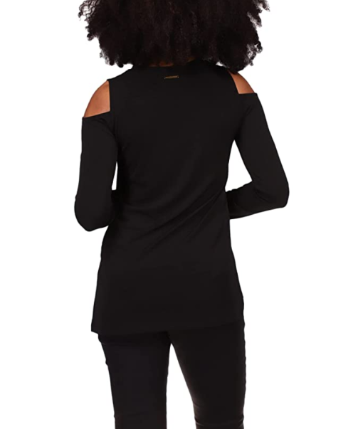 Michael Kors Cold-Shoulder Top, - Black S - Image 2