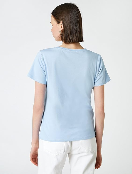 1.State V-Neck T-Shirt, Size XL - Blue - Image 2